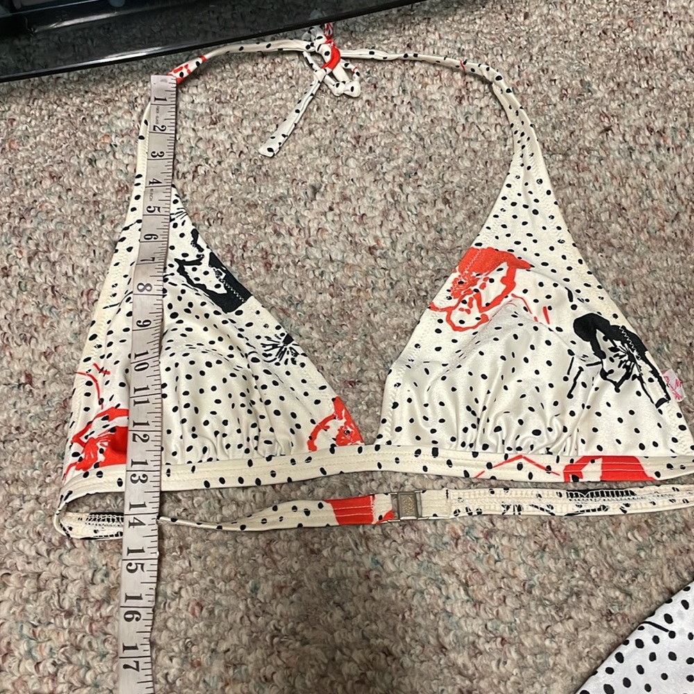 Vintage 70s jumpsuit/ bikini top set - Picture 9 of 11